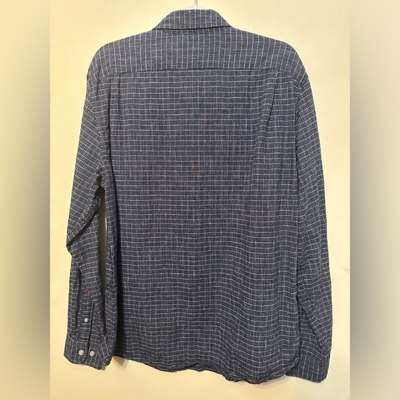 Betabrand Shirt  Blue Plaid Hemp Organic Cotton Button Down Long Sleeve XXL‎ - Picture 5 of 5